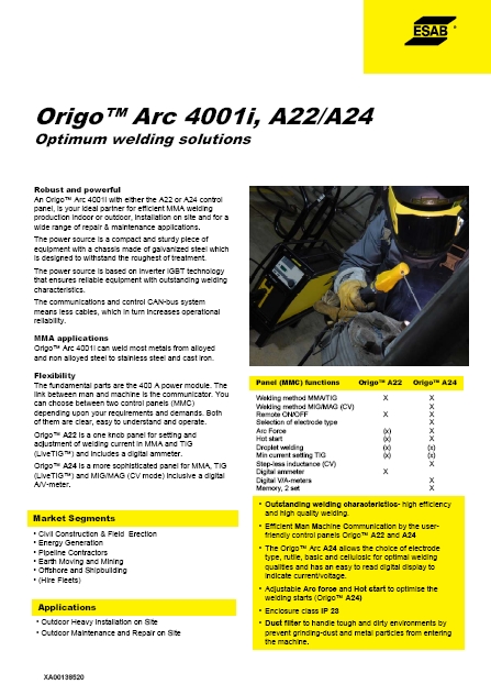 Origo Arc 4001i, A22/A24