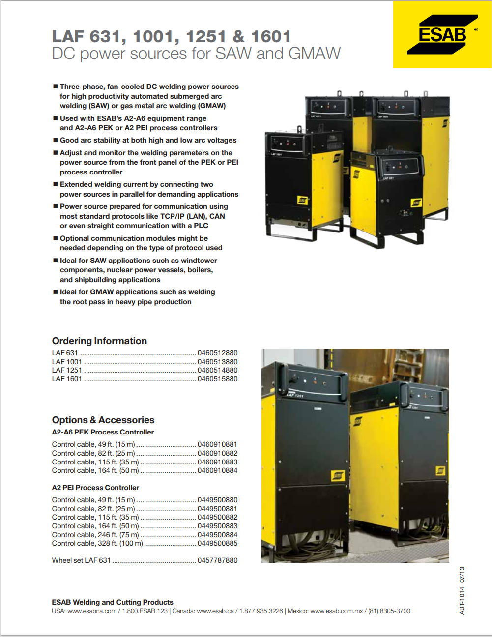 LAF 631, 1001, 1251 & 1601